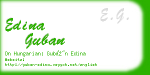 edina guban business card